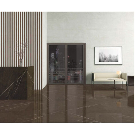 Carrelage effet marbre PIETRA GREY 120x120cm Gris Moyen - Brillant - boîte de 1.42 m2 120x120 cm Gris Moyen - Brillant / Poli - boîte de 1.42 m2