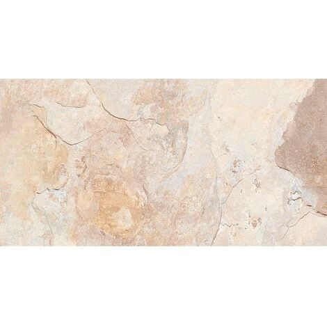 Carrelage effet pierre beige nuancé ARDESIA ALMOND 32x62.5 cm R9 - 1m²