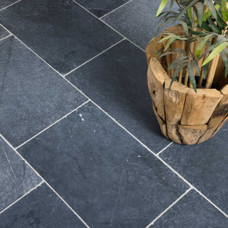 Carrelage effet pierre naturelle 60x40x2 cm – Couleur bleu – Surface 0,24 m² par dalle – Pour terrasses et balcons