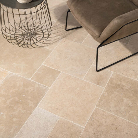 Carrelage effet pierre naturelle Sinai 4x1,5 cm – Beige – Paquet de 0,72 m² pour revêtement intérieur et extérieur