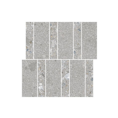 Carrelage effet pierre PANGEA GEA Mosaïque mix Gris pâle - Naturel - boîte de 1.08 m2 - Mosaïque mix Gris pâle - boîte de 1.08 m2 - Mosaï Mosaïque mi