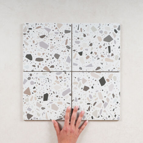 Carrelage Effet Terrazzo CONFETTI 18,6X18,6cm (0,45m2) Beige - Les Carreaux de Jean
