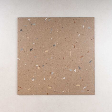 Carrelage Effet Terrazzo CROCCANTE 80x80 Nuez  (1,28m²) - Les Carreaux de Jean