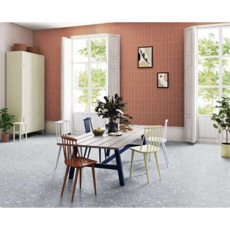 Carrelage Effet Terrazzo Hexagonal AROUSA 25,8x29cm (1m2) Azul - Les Carreaux de Jean