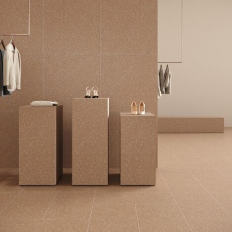 Carrelage Effet Terrazzo POLS 60x60 Copper (1,07m²) - Les Carreaux de Jean