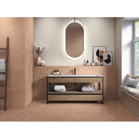 Carrelage effet terrazzo TERRA Décor 60x60cm Gobi Decor - Naturel - boîte de 1.44 m2 60x60 cm Gobi Decor - Naturel - boîte de 1.08 m2