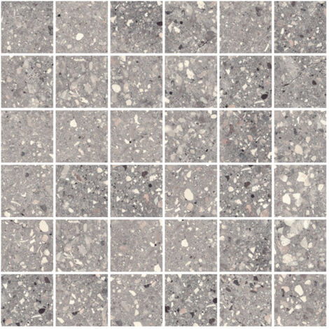 Carrelage effet terrazzo Wind Mosaïque 5x5cm Gris - Naturel - boîte de 0.71 m2 - Mosaïque 5x5cm Gris - boîte de 0.71 m2 - Mosaïque 5x5 Mosaïque 5x5 c