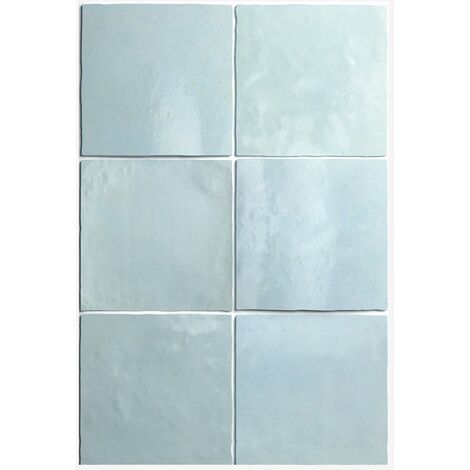 Carrelage effet zellige 13.2x13.2 ARTISAN BLEU AQUA 24458 - 1m²