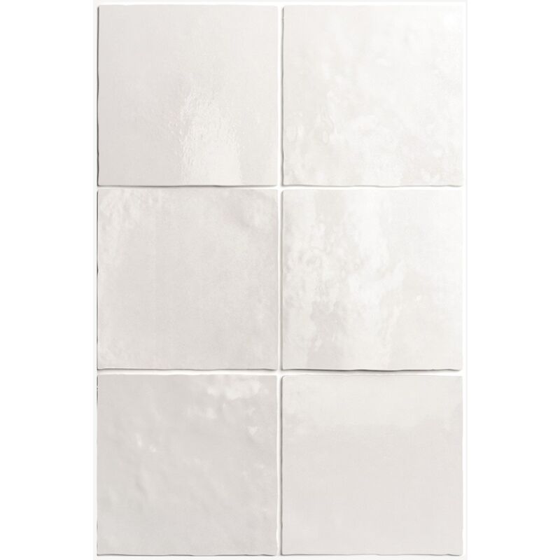 Equipe - Carrelage effet zellige artisan blanc 13.2x13.2 cm - 24454