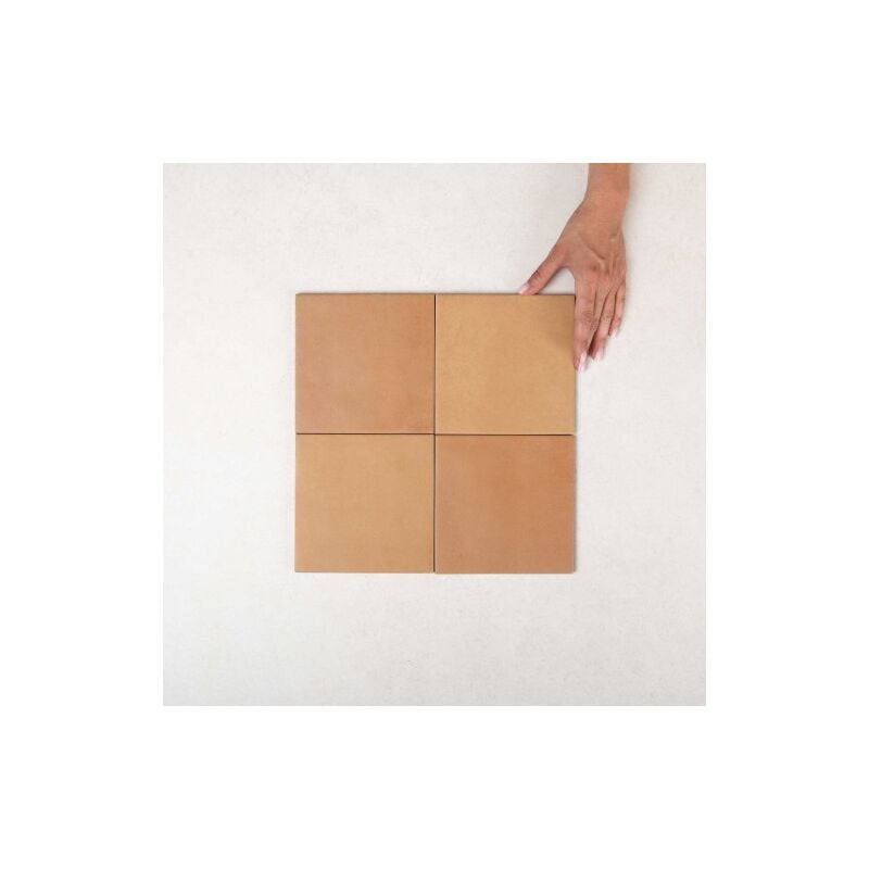 Carrelage Effet Zellige AGADIR Cotto Oscuro mate 14,7x14,7cm (0,95m2) - Les Carreaux de Jean