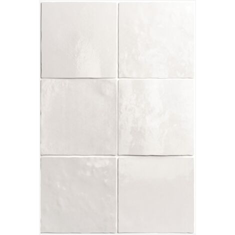 Carrelage effet zellige ARTISAN BLANC 13.2x13.2 cm - 24454