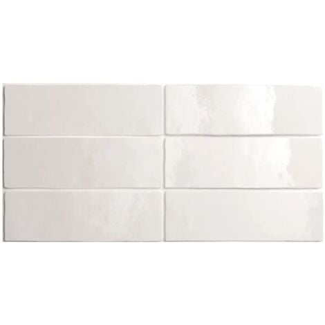 Carrelage effet zellige ARTISAN BLANC 6.5x20 cm - 24464