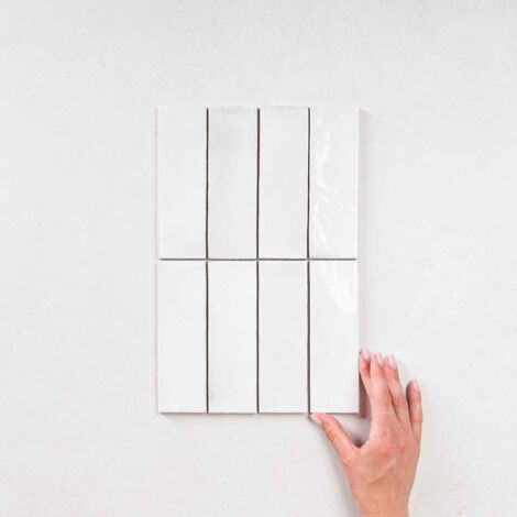 Carrelage Effet Zellige Blanc COLO Gloss 5x15 white (0,49m²) - Les Carreaux de Jean