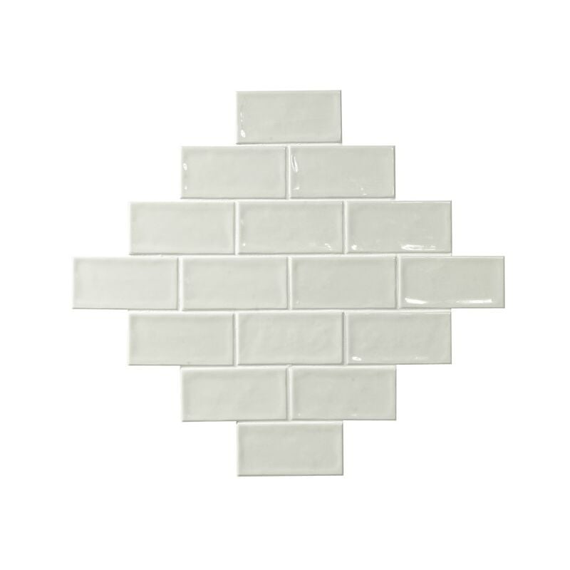 Carrelage Zellige Alicante blanc Brillant 7.5x15 cm