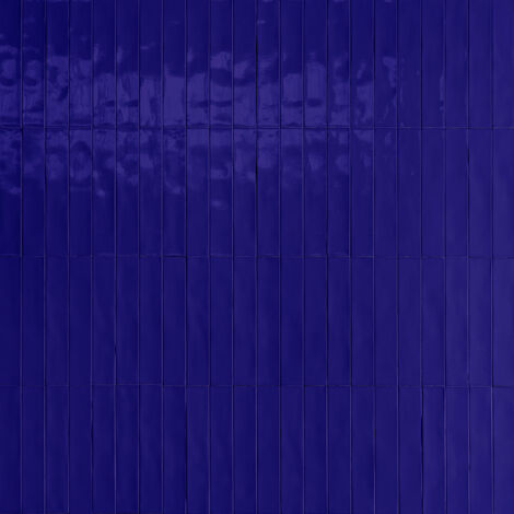 Carrelage Effet Zellige Bleu Marine LUZ Cobalto 5,3x30cm (0,54m²) - Les Carreaux de Jean