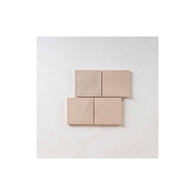 Carrelage Effet Zellige manara clay 10x10cm (0,44m2) Sahara White - Les Carreaux de Jean