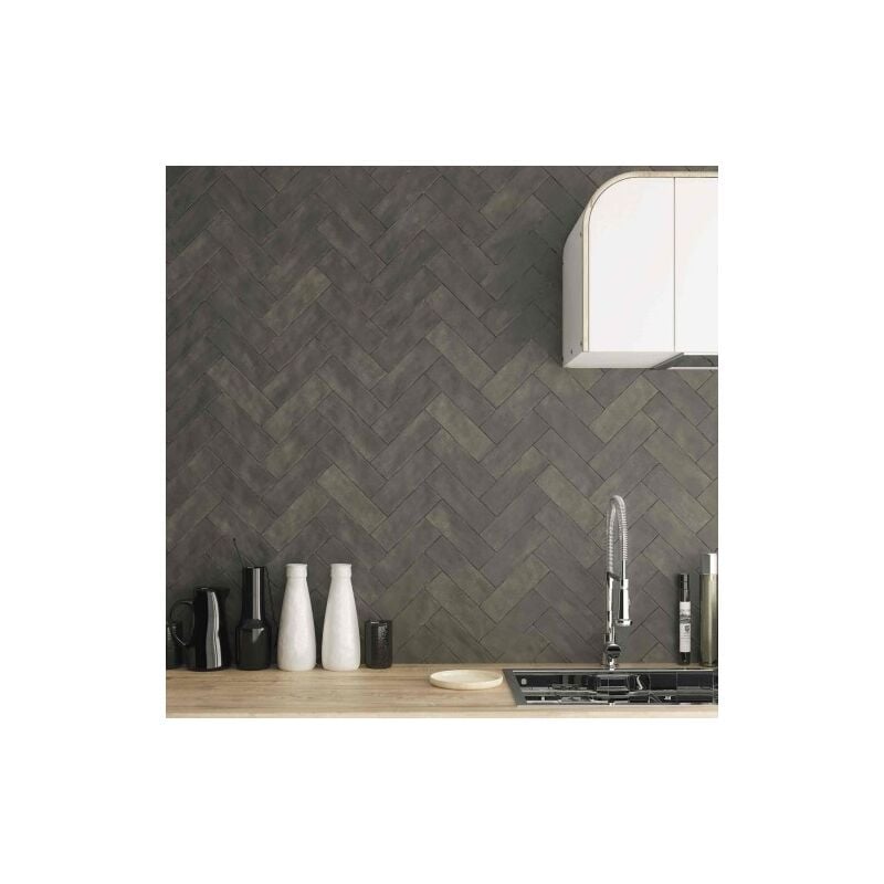 Carrelage Effet Zellige mitte Gris 6,5x20cm (0,35m2 ) - Les Carreaux de Jean