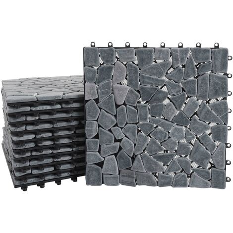 Carrelage en pierre HHG-142, dalle, balcon/terasse, pierre naturelle, 11 pièces à 30x30cm = 1m²