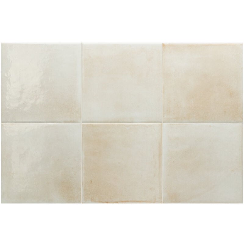 Carrelage extérieur piscine carré beige brillant 15x15 cm SPA&POOLS canvas (vendu par boite de 0,50m2)