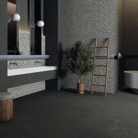 Carrelage faïence mur effet terrazzo beige 32x99 cm BLACK R BRAIDED (vendu par boite de 1,27m2)