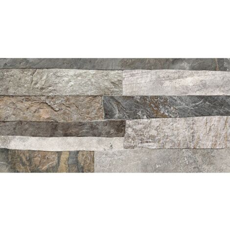 Carrelage faience murale Norway gris  25x50 cm