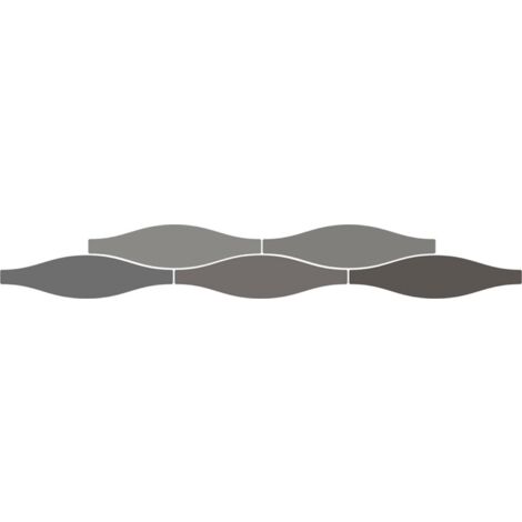 Carrelage Faience murale Rio gris Brillant 7.5x30 cm