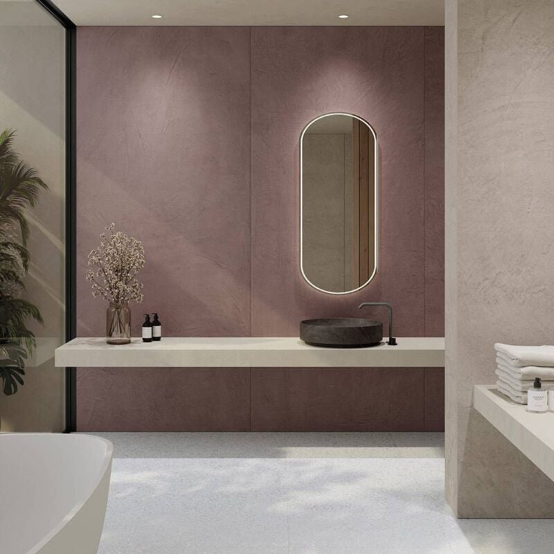 Carrelage grès cérame effet béton ciré equinox 120x120 cm Coral - - boîte de 1.42 m2 Gioia Materia