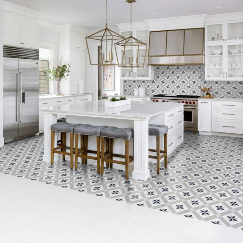 Carrelage grès cérame effet carreau ciment paris luna 25x25cm 25x25 cm Amande - Mat - boîte de 1.13 m2 Gioia Materia