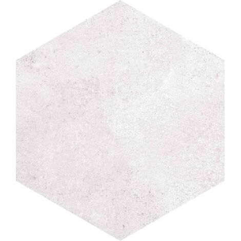Carrelage grès cérame effet ciment Rift hexagone Hexagone 26,6x23 cm Gris clair - Mat - boîte de 0.50 m2 - Gioia Materia