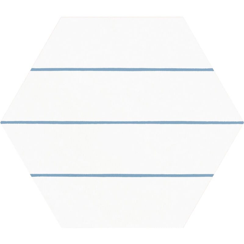 Carrelage grès cérame effet graphique hexagone hex porto savona 25x22cm Hexagone 25x22 cm Bleu - Mat - boîte de 1.04 m2 Gioia Materia