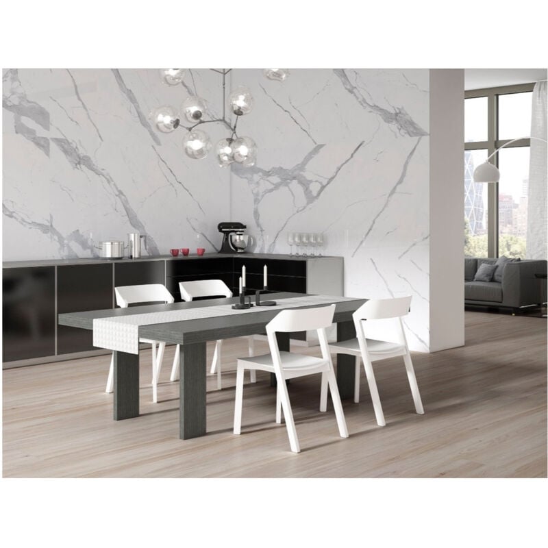 Gioia Materia - Carrelage grès cérame effet marbre statuary extra white 120x120 cm Blanc - Naturel - boîte de 1.42 m2