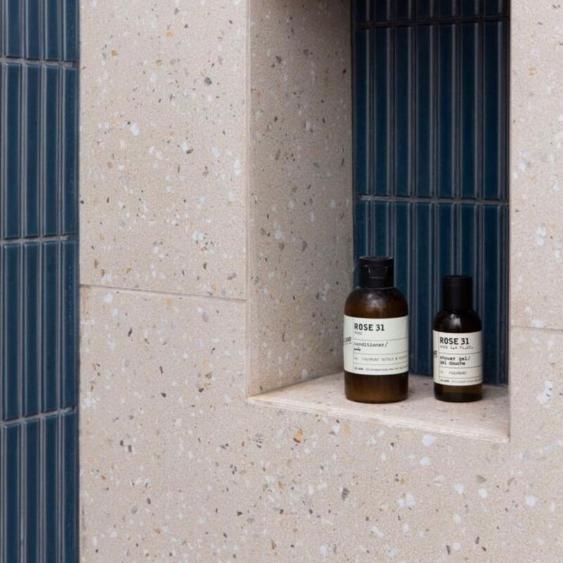 Carrelage grès cérame effet Terrazzo PALACIO 90x45 cm Beige - Naturel - boîte de 1 m2 - Gioia Materia