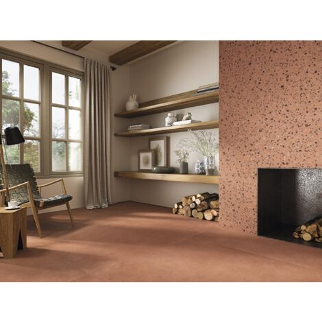 Carrelage grès cérame effet terrazzo TERRA Décor 60x60 cm Coral Decor - Naturel - boîte de 1.44 m2