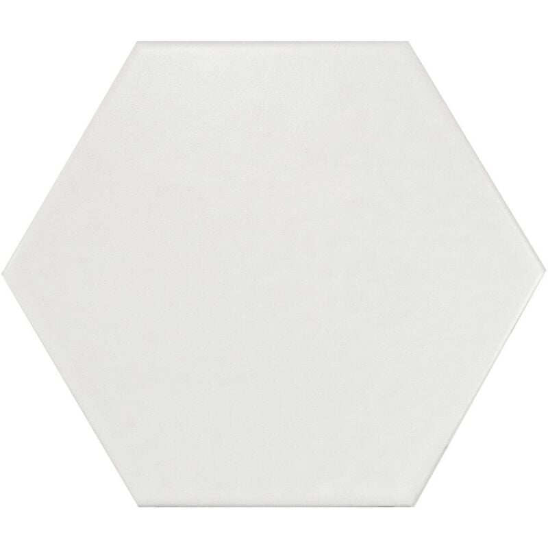 Tomette design hexatile - blanc casse mat 17.5x20 - 20339 0.71m²