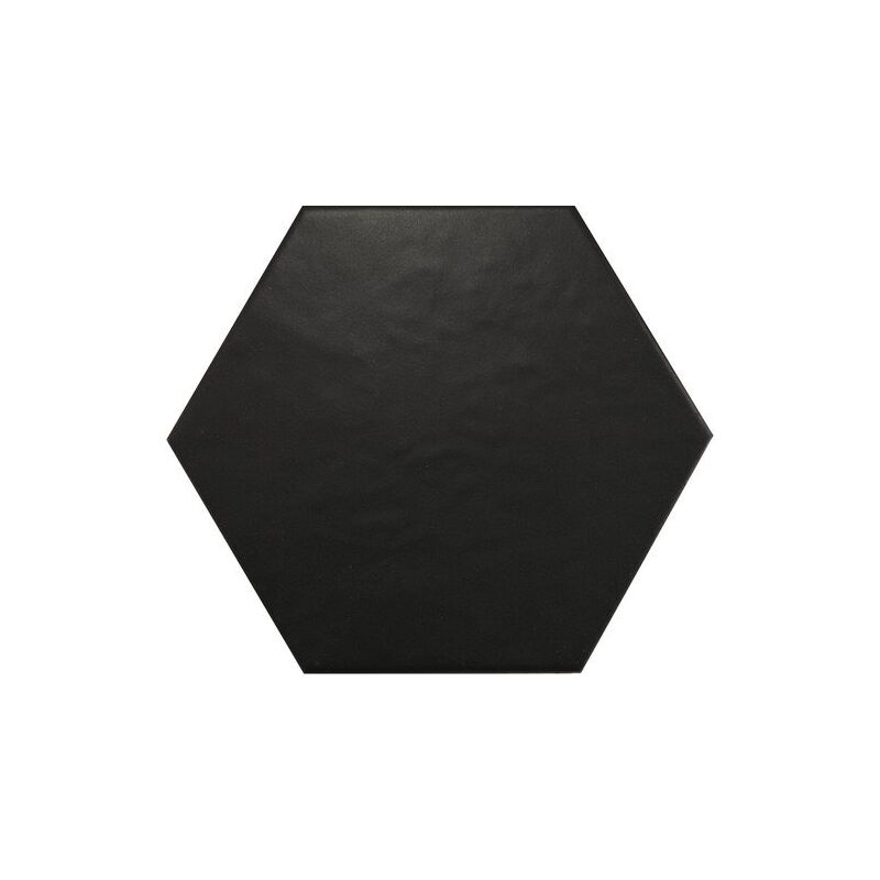 Carrelage Hexagonal 175x20 Tomette Design Hexatile Noir Mat 20338 071m²