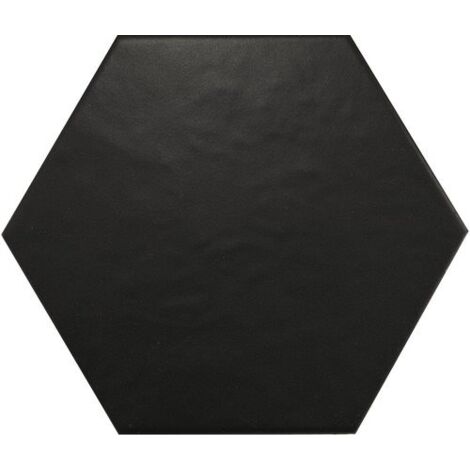 Carrelage Hexagonal 175x20 Tomette Design Hexatile Noir Mat 20338 071m²