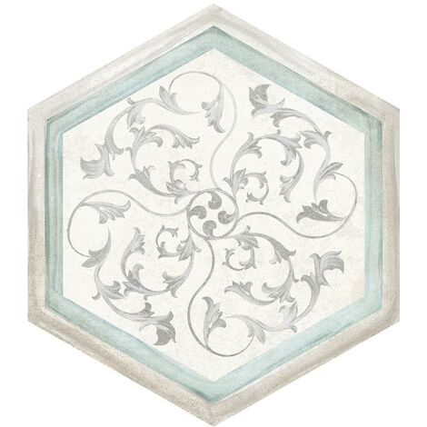 Carrelage hexagonal décoré HIMA IRIS 21X25 - 0.80 m²