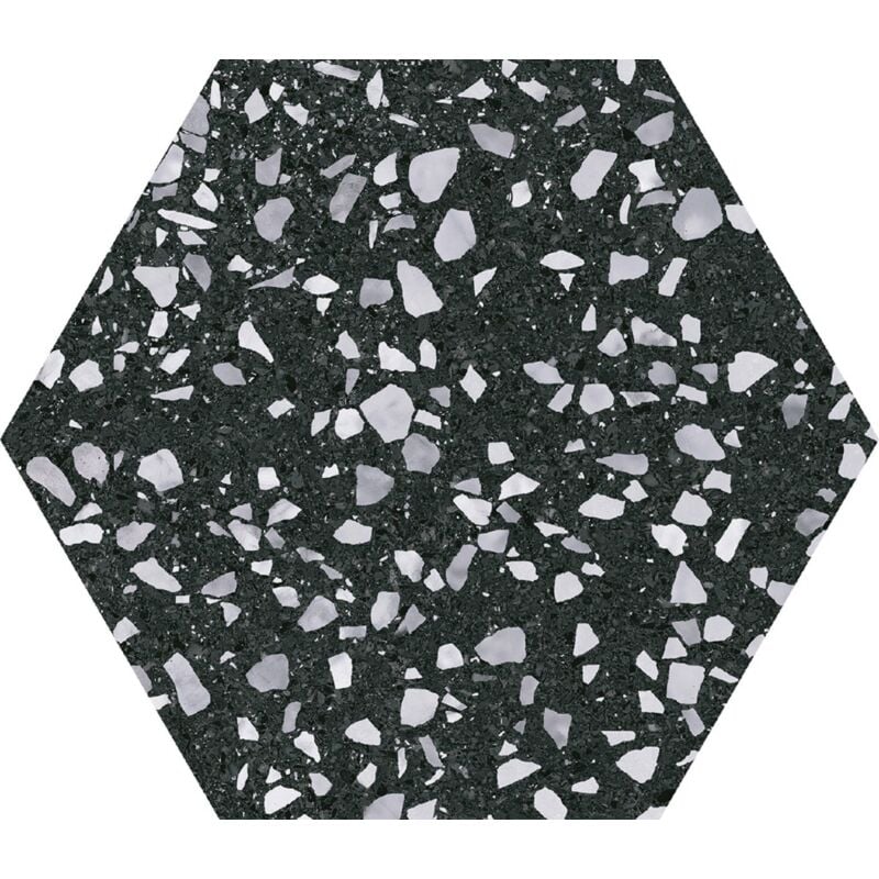 Tinker - Carrelage hexagonal dura noir granito 25x25 cm