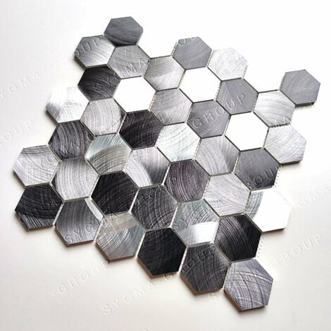 Crédence adhésive carreaux de ciment hexagonaux terracotta, C-macrédence