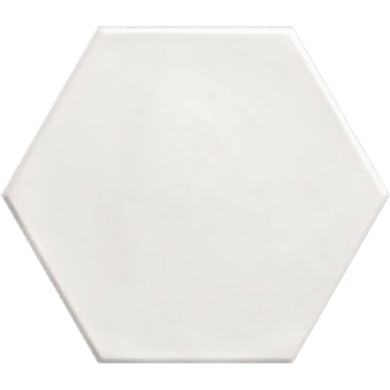 Carrelage hexagonal Hexo blanc 15x17 cm
