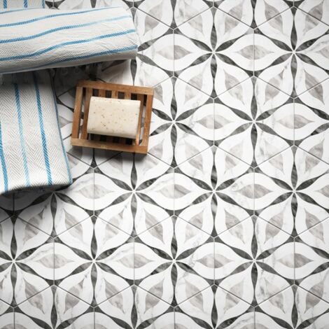 Carrelage hexagonal motif 17,5x20 BARDIGLIO FLOWER 23772 - 0.71m²