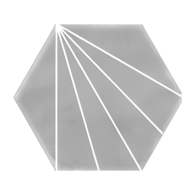 Tinker - Carrelage hexagonal Nordic gris motif 15x17 cm
