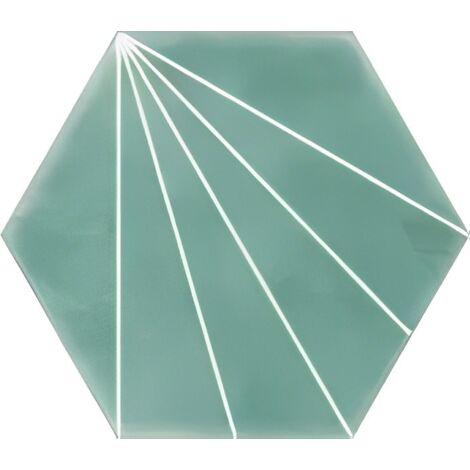 Carrelage hexagonal Nordic vert 15x17 cm – Finition mate pour pose esthétique – Revêtement intérieur élégant et durable