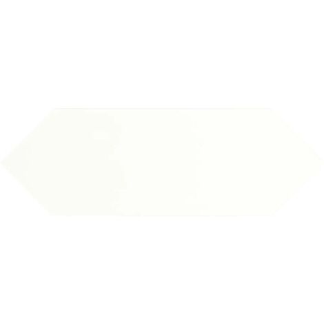 Carrelage hexagonal Plato blanc Brillant 10x30 cm