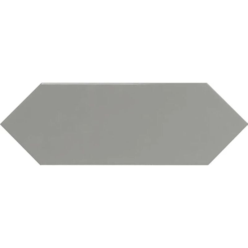 Tinker - Carrelage hexagonal Plato gris Brillant 10x30 cm
