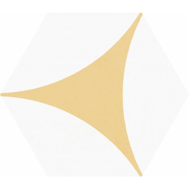 Tinker - Carrelage hexagonal serenzo jaune motif 25x25 cm