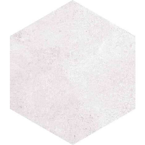 Carrelage hexagonal tomette blanche vieillie 23x26.6cm RIFT Blanche - 0.504m²