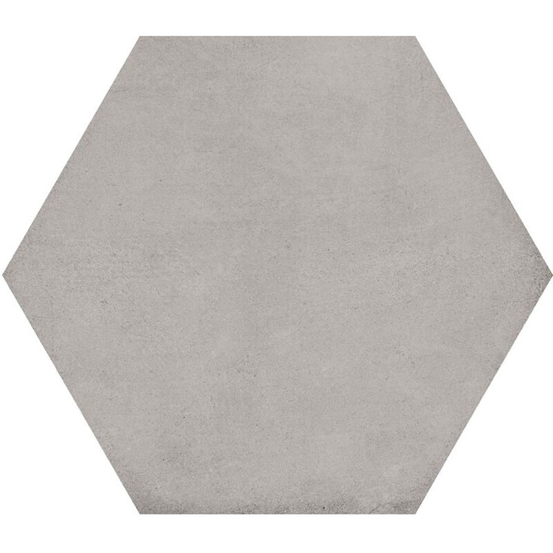 Carrelage grès cérame effet chaux hexagone laverton hexagono bampton et benenden Hexagone 26,6x23 cm Gris Moyen - Mat - boîte de 0.50 m2 - Gioia Mate