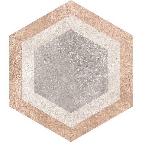 Carrelage hexagonal tomette decor 23x26.6cm BUSHMILLS - 0.504m²