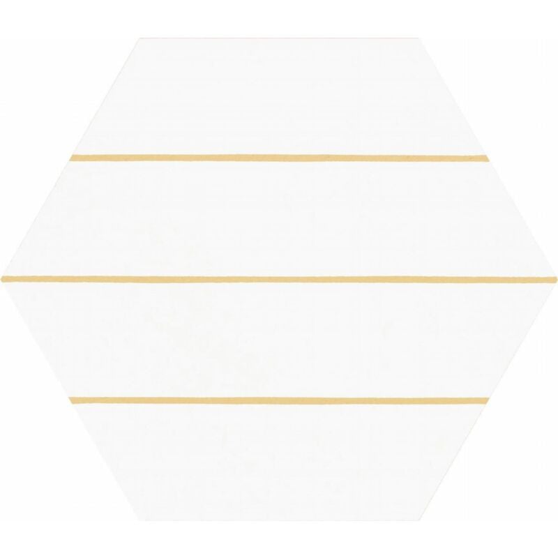Tinker - Carrelage hexagonal vitalocean jaune motif 25x25 cm